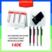 100 Calendari da Tavolo + 100 Penne Reggicellulare